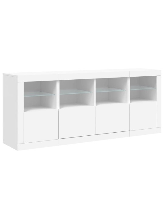 Příborník s LED osvětlením bílý 163 x 37 x 67 cm