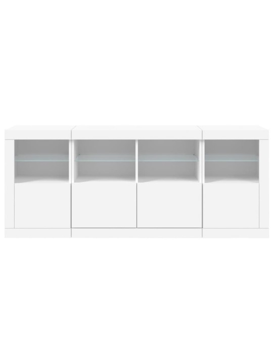 Příborník s LED osvětlením bílý 163 x 37 x 67 cm