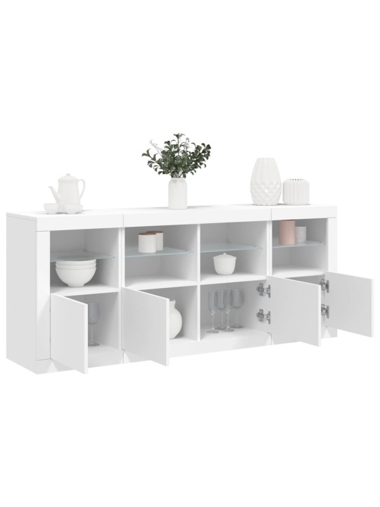 Příborník s LED osvětlením bílý 163 x 37 x 67 cm