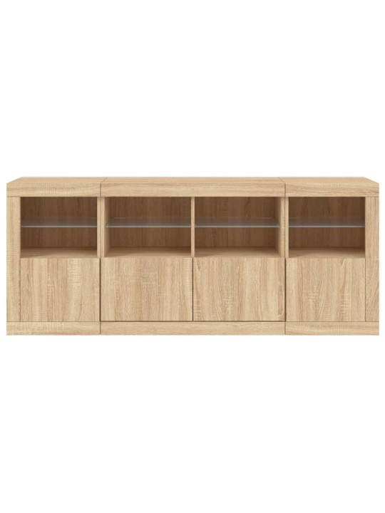 Příborník s led osvětlením dub sonoma 163 x 37 x 67 cm