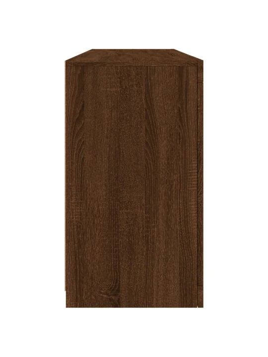 Příborník s LED osvětlením hnědý dub 163 x 37 x 67 cm