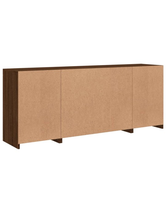 Příborník s LED osvětlením hnědý dub 163 x 37 x 67 cm