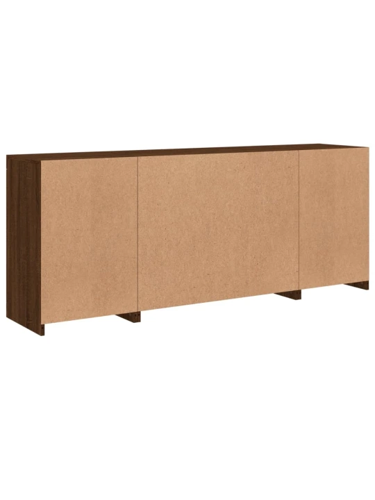 Příborník s LED osvětlením hnědý dub 163 x 37 x 67 cm
