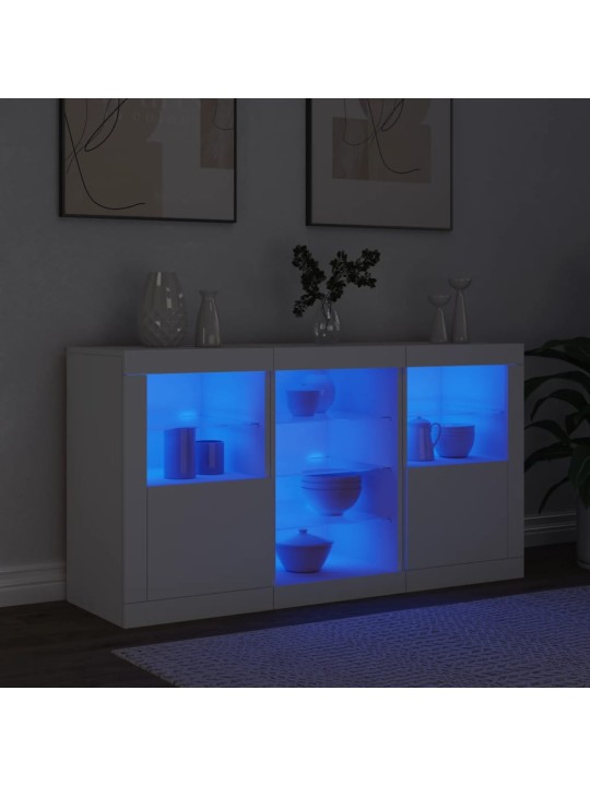 Příborník s LED osvětlením bílý 123 x 37 x 67 cm