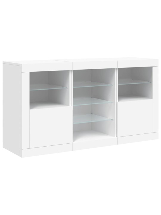 Příborník s LED osvětlením bílý 123 x 37 x 67 cm
