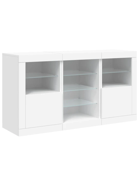 Příborník s LED osvětlením bílý 123 x 37 x 67 cm