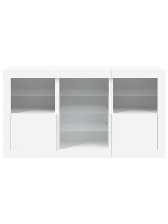 Příborník s LED osvětlením bílý 123 x 37 x 67 cm