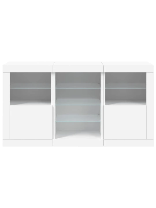 Příborník s LED osvětlením bílý 123 x 37 x 67 cm