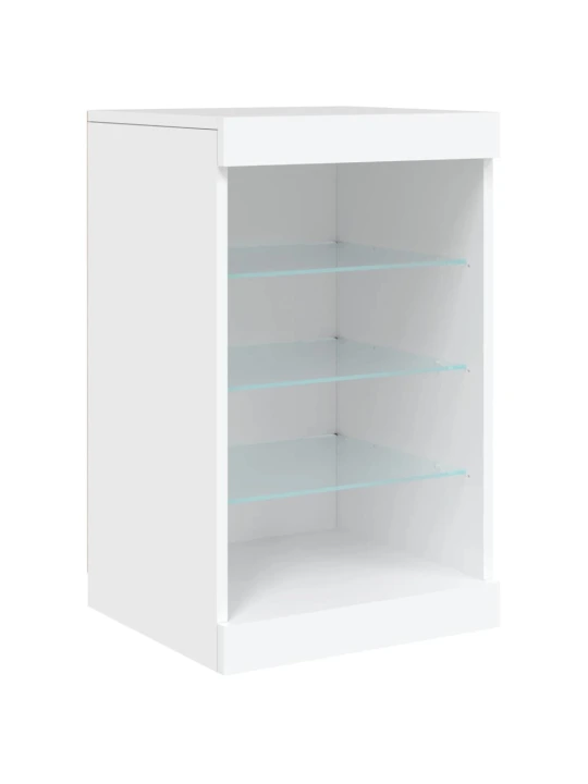 Příborník s LED osvětlením bílý 123 x 37 x 67 cm
