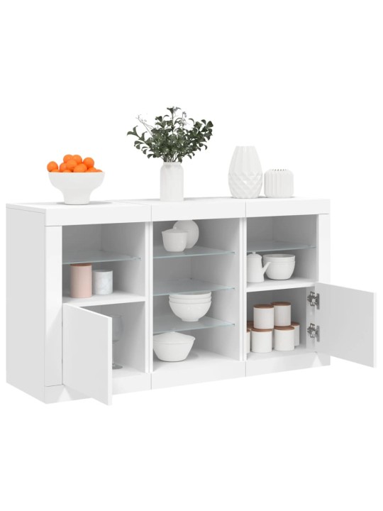 Příborník s LED osvětlením bílý 123 x 37 x 67 cm