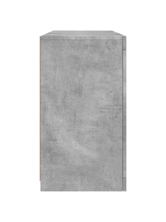 Příborník s LED osvětlením betonově šedý 123 x 37 x 67 cm