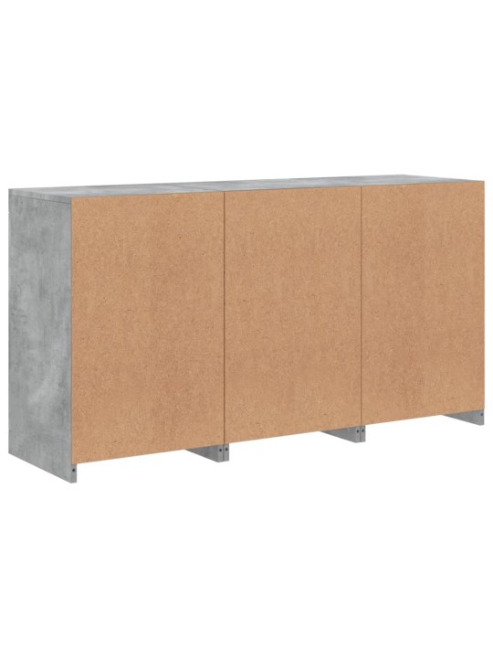 Příborník s LED osvětlením betonově šedý 123 x 37 x 67 cm