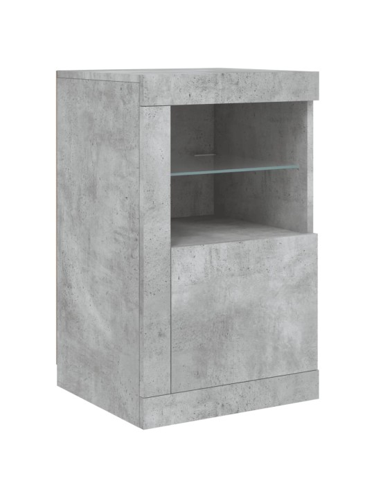 Příborník s LED osvětlením betonově šedý 123 x 37 x 67 cm