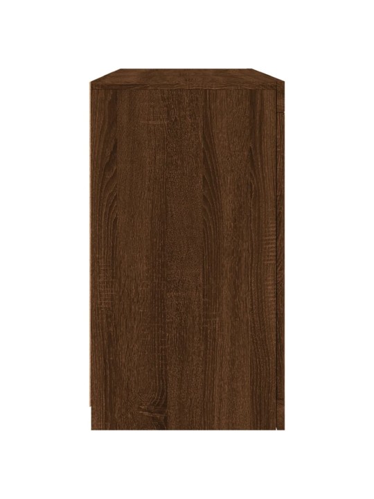 Příborník s LED osvětlením hnědý dub 123 x 37 x 67 cm