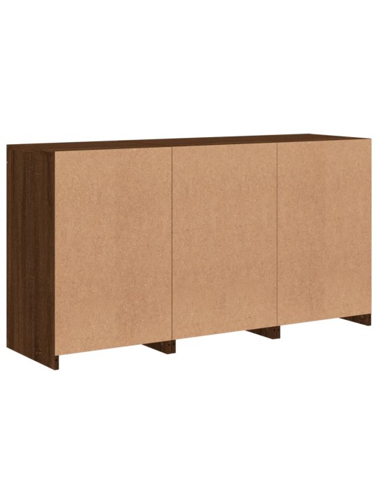 Příborník s LED osvětlením hnědý dub 123 x 37 x 67 cm