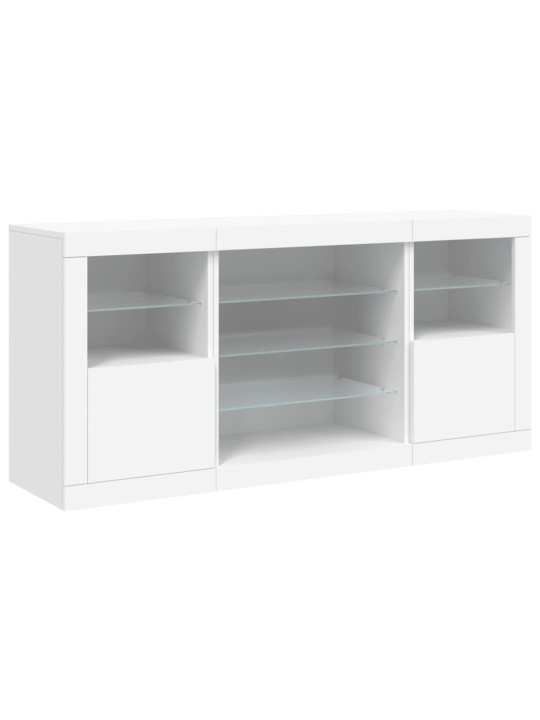 Příborník s LED osvětlením bílý 142,5 x 37 x 67 cm