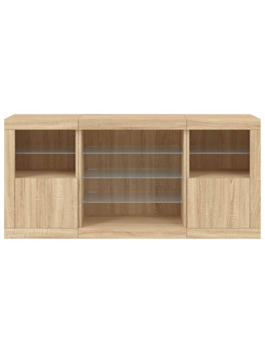 Příborník s led osvětlením dub sonoma 142,5 x 37 x 67 cm
