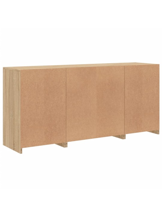 Příborník s led osvětlením dub sonoma 142,5 x 37 x 67 cm