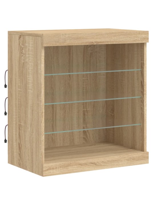 Příborník s led osvětlením dub sonoma 142,5 x 37 x 67 cm