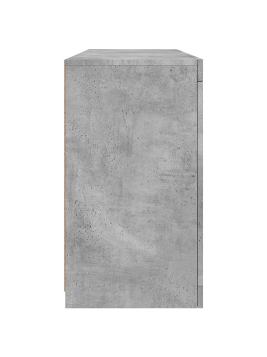 Příborník s LED osvětlením betonově šedý 142,5 x 37 x 67 cm