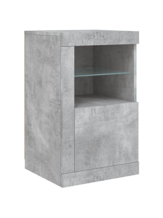 Příborník s LED osvětlením betonově šedý 142,5 x 37 x 67 cm