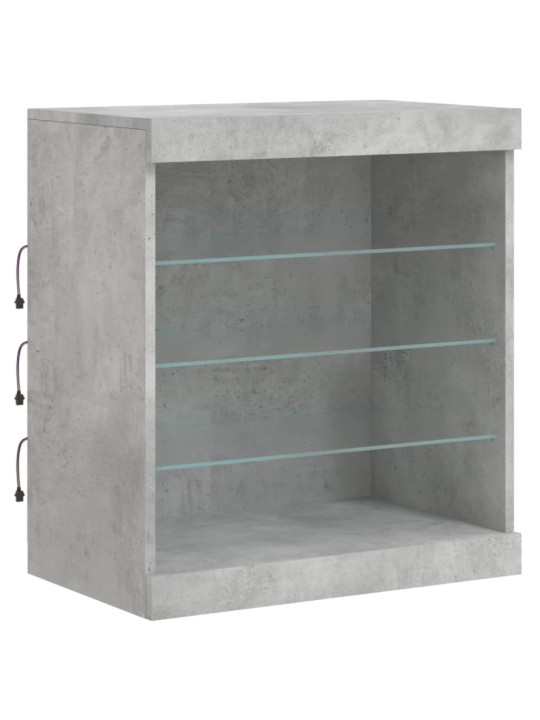 Příborník s LED osvětlením betonově šedý 142,5 x 37 x 67 cm
