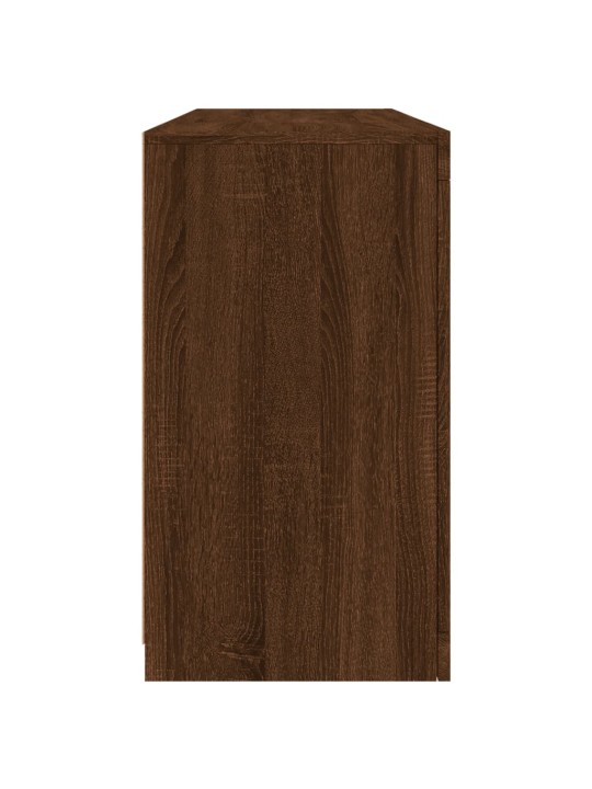 Příborník s LED osvětlením hnědý dub 142,5 x 37 x 67 cm
