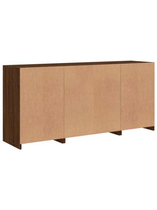 Příborník s LED osvětlením hnědý dub 142,5 x 37 x 67 cm