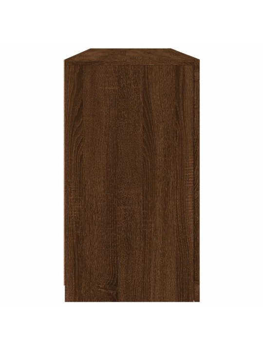 Příborník s LED osvětlením hnědý dub 163 x 37 x 67 cm