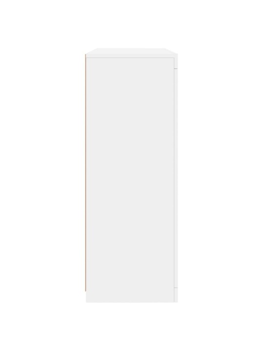 Příborníky s LED osvětlením 3 ks bílé kompozitní dřevo