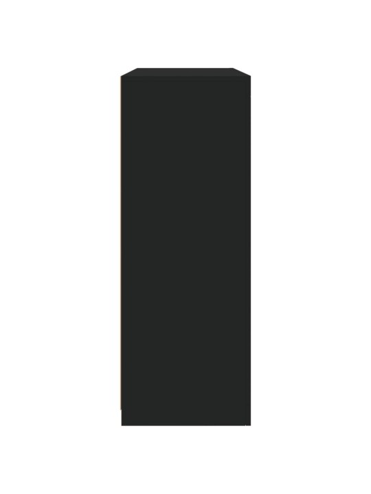 Příborníky s LED osvětlením 3 ks černé kompozitní dřevo