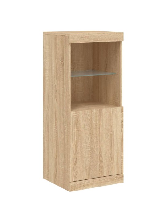 Příborníky s LED osvětlením 3 ks dub sonoma kompozitní dřevo