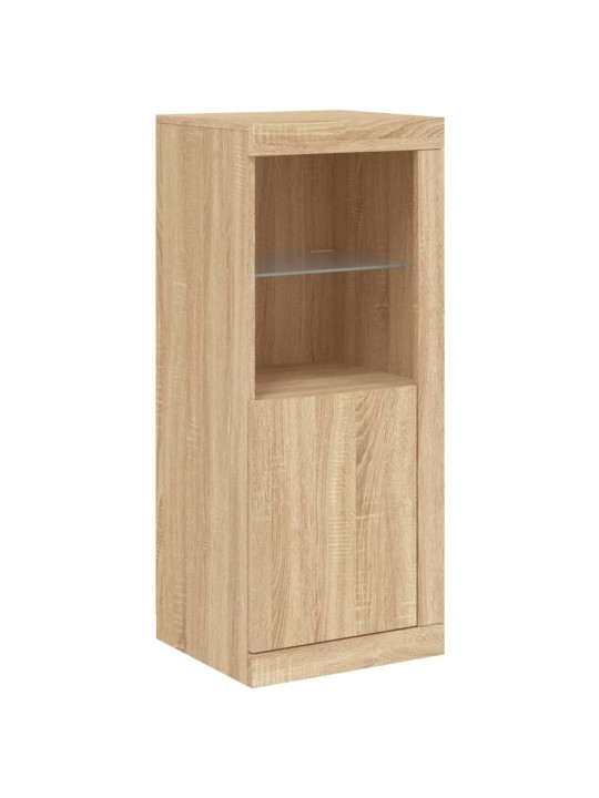 Příborníky s LED osvětlením 3 ks dub sonoma kompozitní dřevo