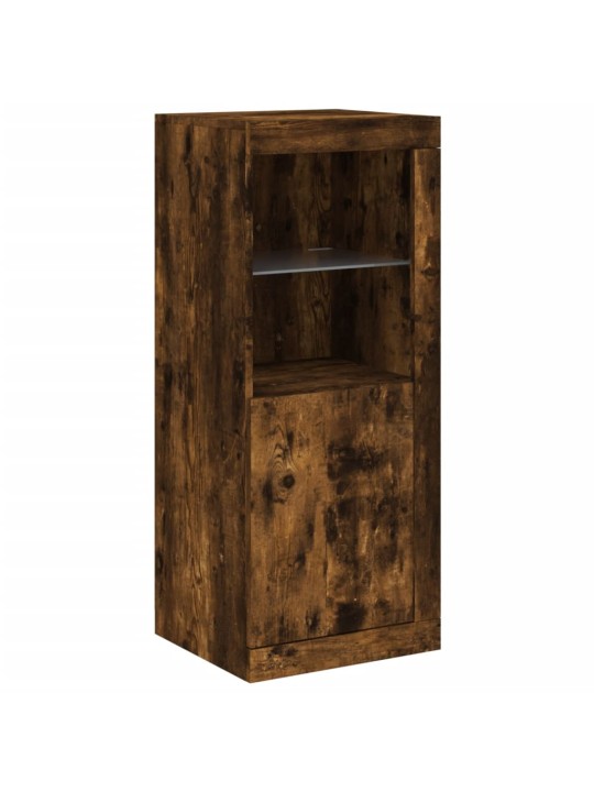 Příborníky s LED osvětlením 3 ks kouřový dub kompozitní dřevo