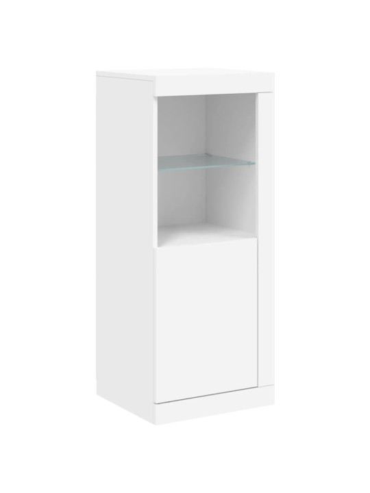 Příborníky s LED osvětlením 3 ks bílé kompozitní dřevo
