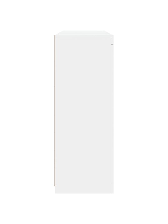 Příborníky s LED osvětlením 3 ks bílé kompozitní dřevo
