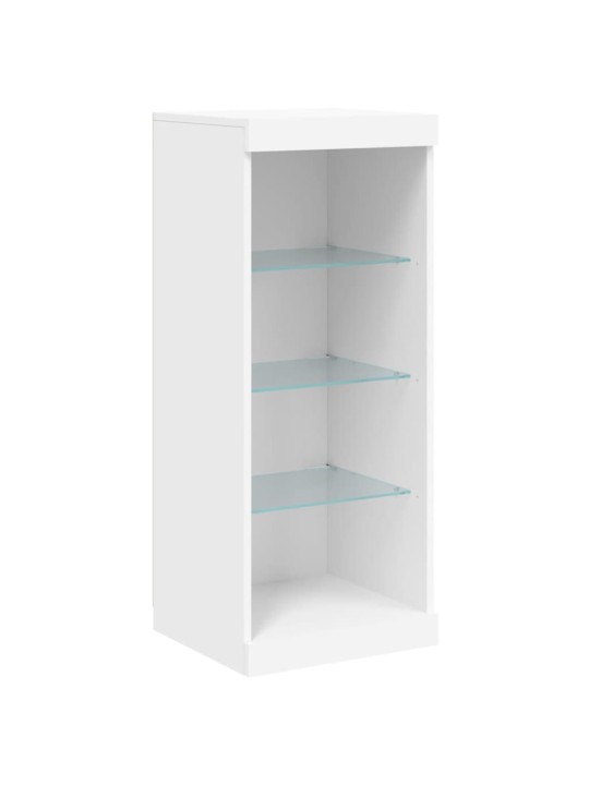 Příborníky s LED osvětlením 3 ks bílé kompozitní dřevo