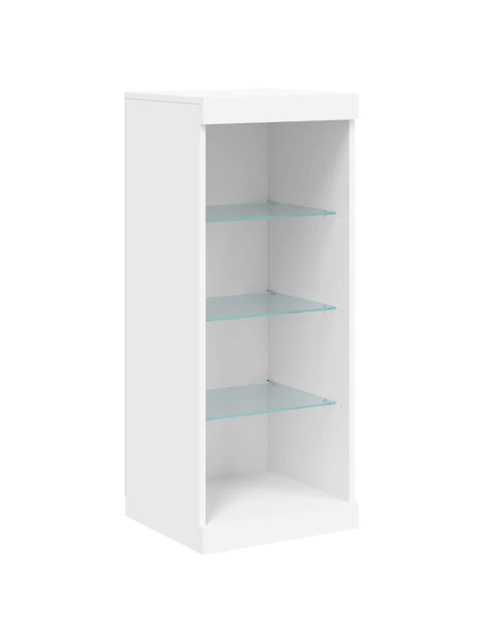 Příborníky s LED osvětlením 3 ks bílé kompozitní dřevo