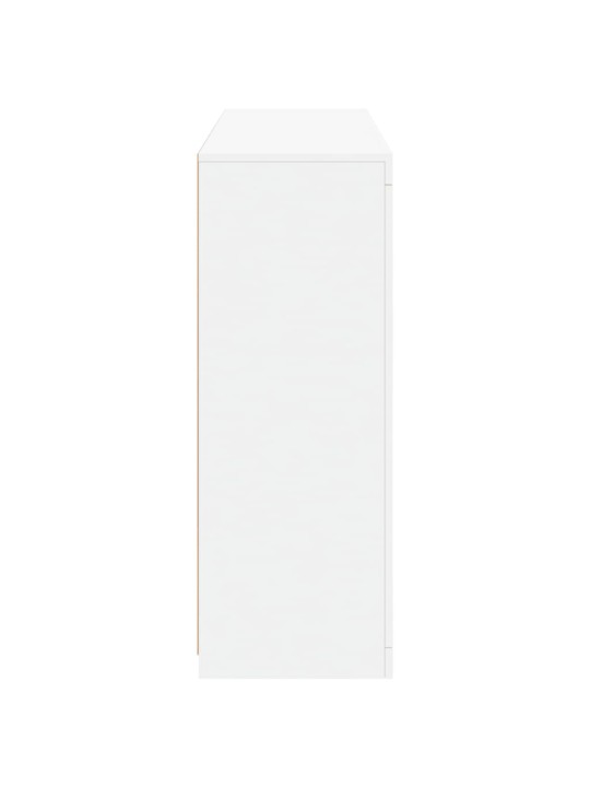 Příborníky s LED osvětlením 3 ks bílé kompozitní dřevo