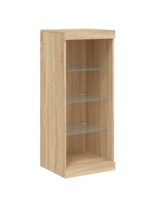 Příborníky s LED osvětlením 3 ks dub sonoma kompozitní dřevo