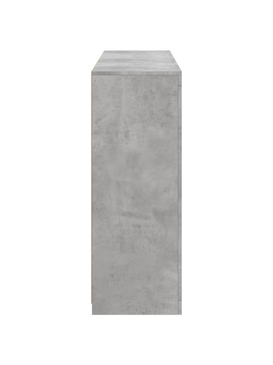 Příborníky s LED osvětlením 3 ks betonově šedé kompozitní dřevo