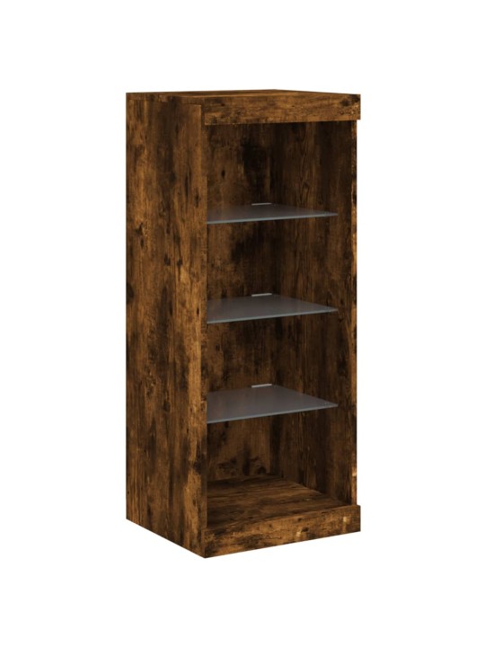 Příborníky s LED osvětlením 3 ks kouřový dub kompozitní dřevo