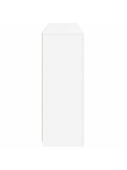 Příborníky s LED osvětlením 3 ks bílé kompozitní dřevo