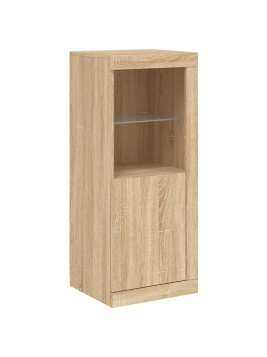 Příborníky s LED osvětlením 3 ks dub sonoma kompozitní dřevo
