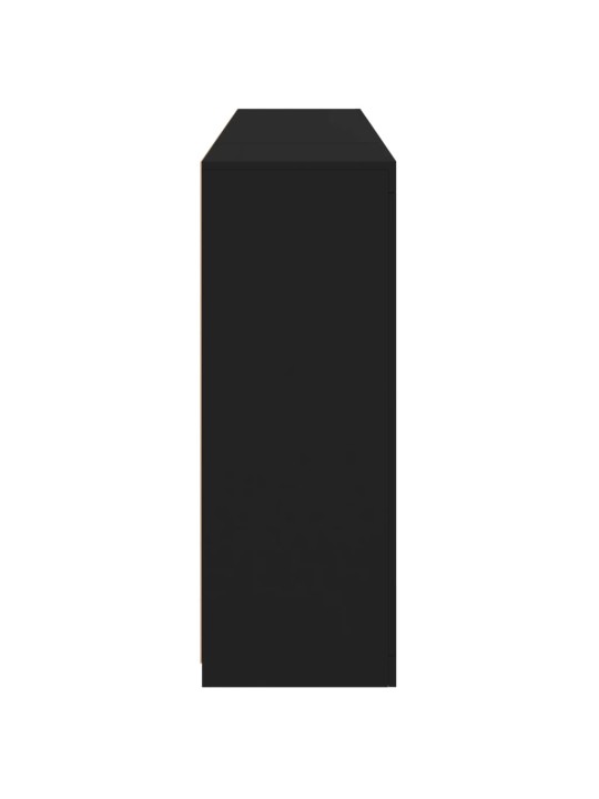 Příborníky s LED osvětlením 3 ks černé kompozitní dřevo