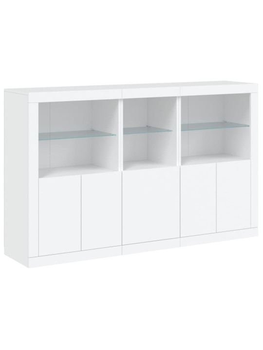 Příborník s LED osvětlením bílý 162 x 37 x 100 cm