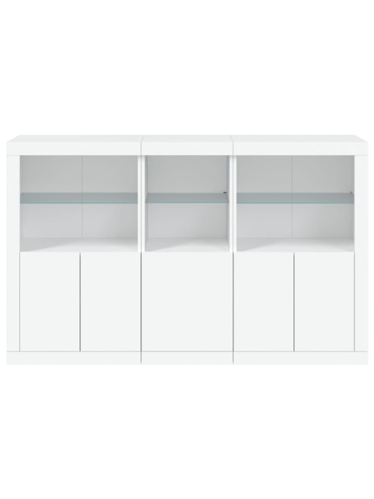 Příborník s LED osvětlením bílý 162 x 37 x 100 cm