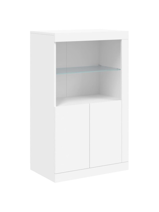 Příborník s LED osvětlením bílý 162 x 37 x 100 cm