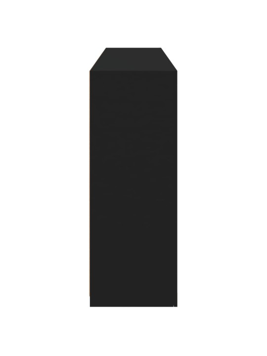 Příborník s LED osvětlením černý 162 x 37 x 100 cm