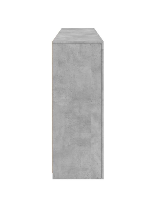Příborník s led osvětlením betonově šedý 162 x 37 x 100 cm